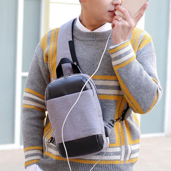 

style men chest bag canvas crossbody portable travel waist bags