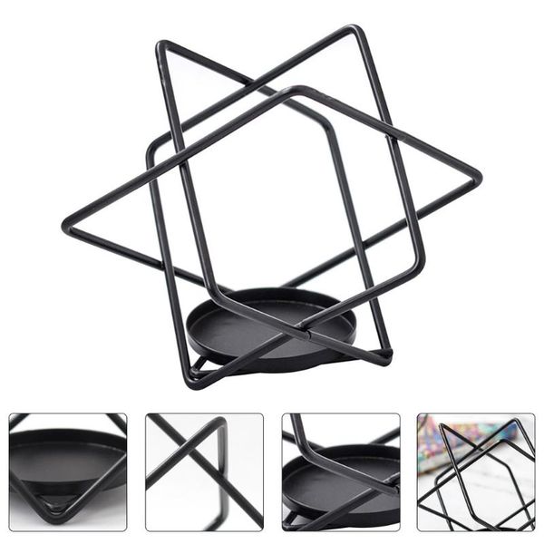 

candle holders 1pc black candlesticks iron holder table decoration tealight stand