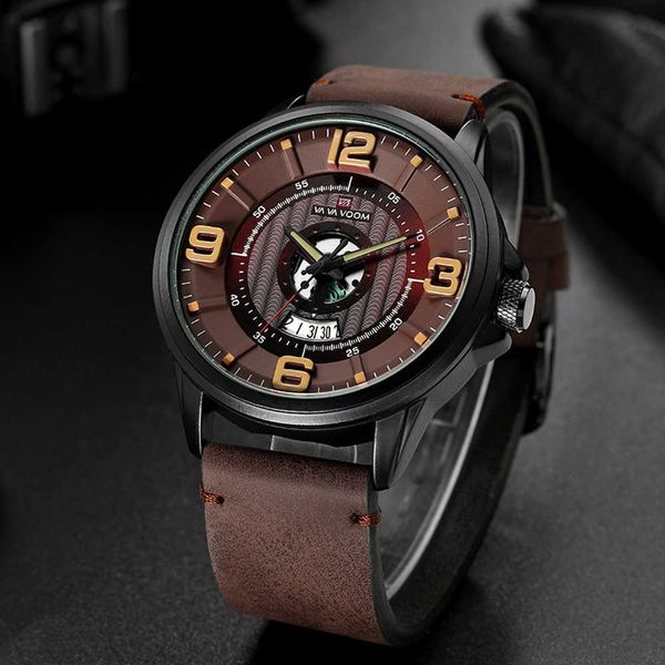 Orologio da uomo nuovo Top Brand Sport di moda Design quadrante grande rosso Supporta un servizio di spedizione di goccia Orologio con calendario al quarzo impermeabile G1022