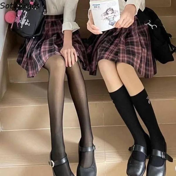 

socks & hosiery basic high elasticity tights women solid black slim fit transparent nylon pantyhose anti-hook stretchy lolita jk ol, Black;white