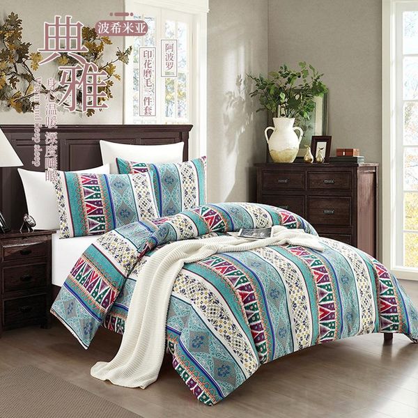 

bedding sets large duvet cover set marble printed luxury microfiber down comforter quilt with zipper closure modern style
