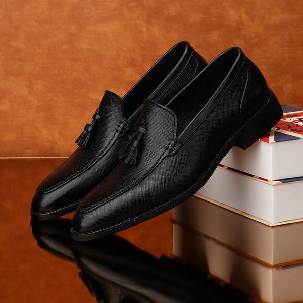 

dress shoes zapatillas leisure masculino spring shoe leather casual sapato fashion sport 2021 de sapatos hombre cuero for sale causal, Black