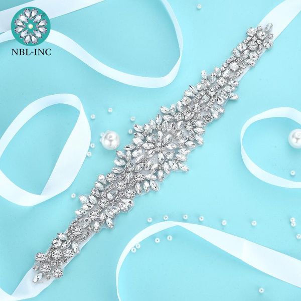 

wedding sashes (1pc) rhinestone bridal belt with crystal diamate dress accessories sash for wdd1049, White