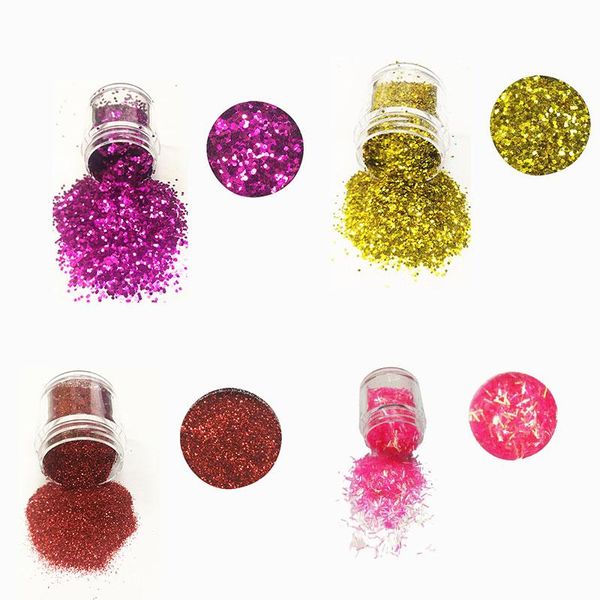 

nail glitter for art dip powder polish oem 0.1mm-6mm big discolor fine craft shine factory supplier, Silver;gold