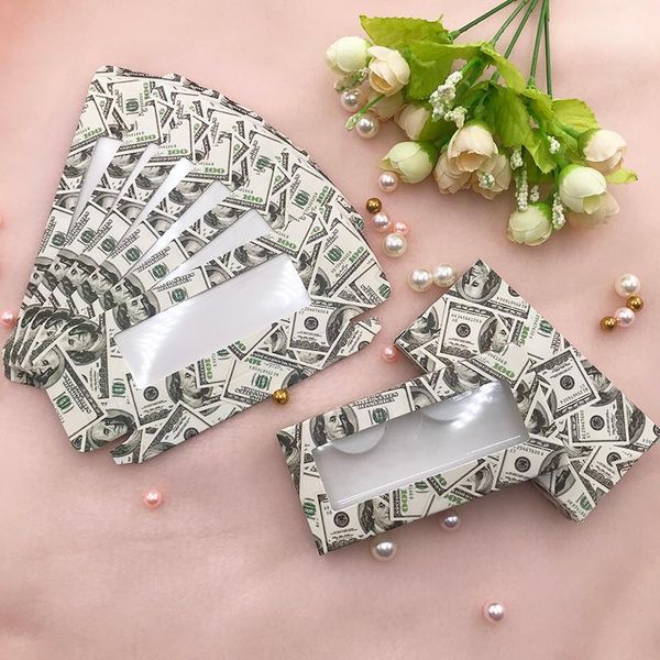 

wholesale green dollar soft box packaging eyelash for 25mm27mm eyelashes1