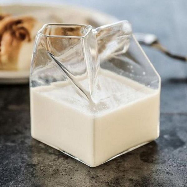 

wine glasses ingenious mini glass milk cup carton creamer jelly coffee juice transparent breakfast container crystal irregular