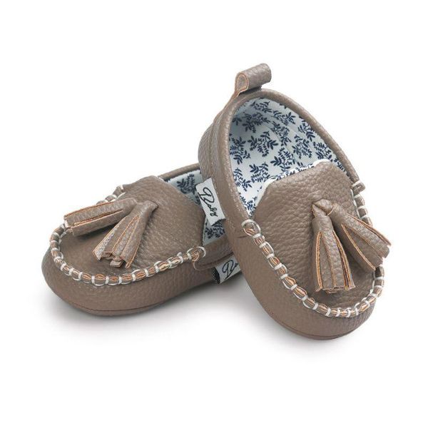 

first walkers born baby soft moccs shoes fringe soled non-slip footwear crib pu suede leather
