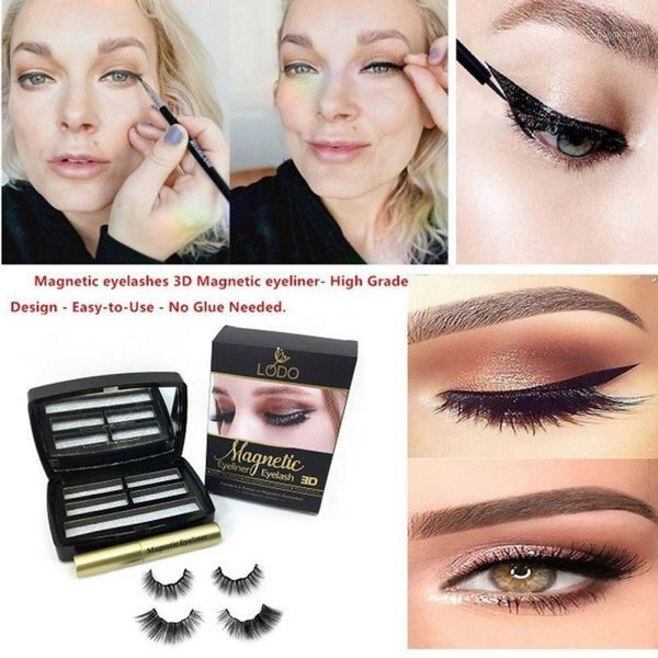 

pairs magnets false eyelashes eyeliner set beauty makeup tool magnetic eyeliner1
