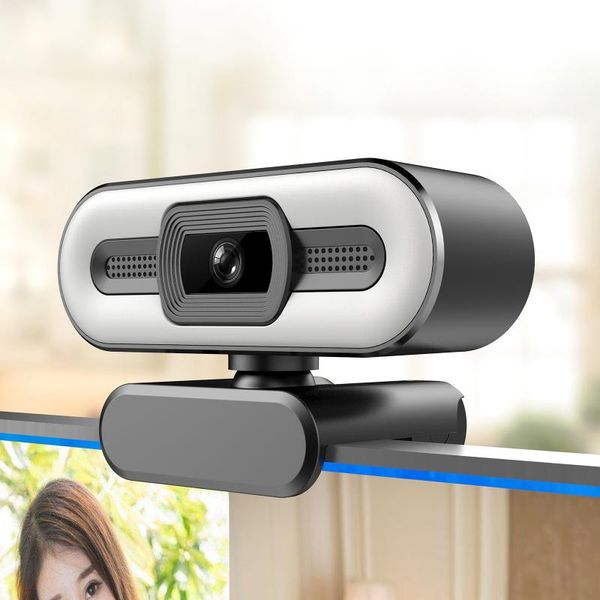 

full hd fill light webcam w/ mic usb 2.0 conference camera for computer webcams
