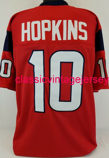 Мужские женщины молодежь DeAndre Hopkins Custom Sewn Red Football Jersey XS-5XL 6xl