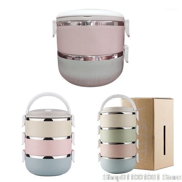 

microwave lunch box wheat straw dinnerware storage container children kids school office portable bento bag