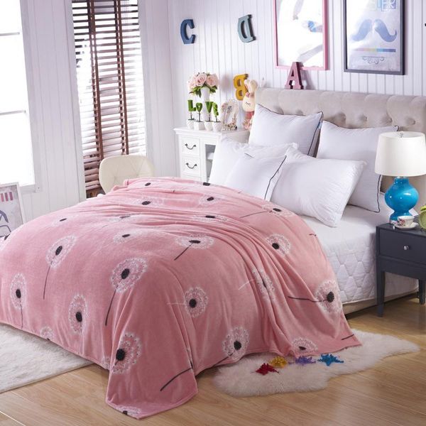

flannel blanket flannel-lankets coral cushions spring and autumn thickened warm soft skin-friendly colorfast anti-pilling plush blankets