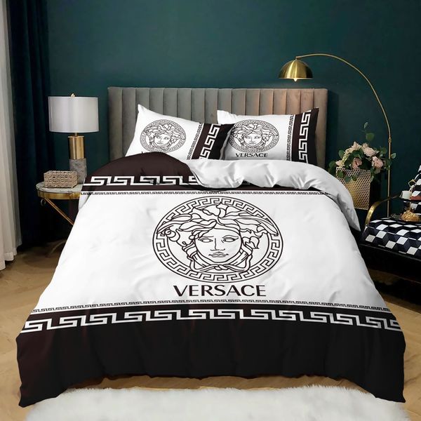

luxurious design letter printing bedding set, soft and comfortable household items, suitable for boys/family/adults/girls, with 1 quilt cove