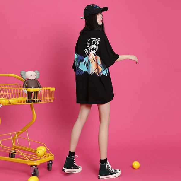 

t shirt cotton women's short 2021 summer loose korean ins sleeve fashionable wear, White