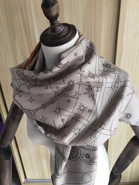 

scarves 2021 arrival autumn winter classic design 140*140 cm black scarf 65% cashmere 35% silk wrap for women lady girl, Blue;gray
