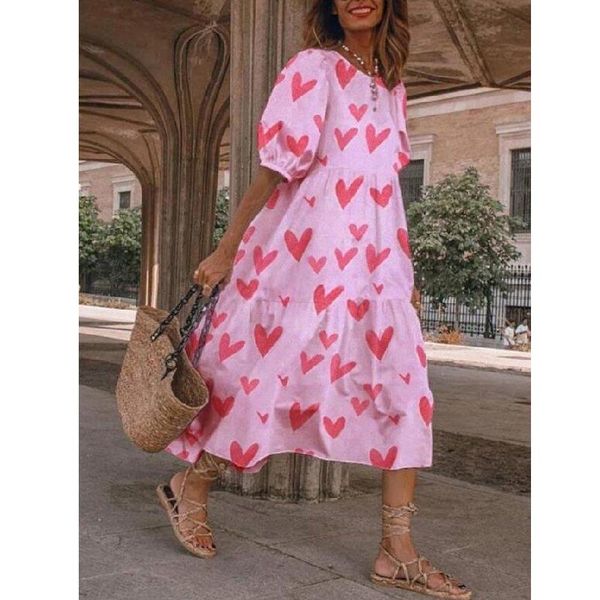 

party dresses summer women's light-sleeved mid-calf printed sundress 2021 bohemian beach dress plus size femme robe, White;black