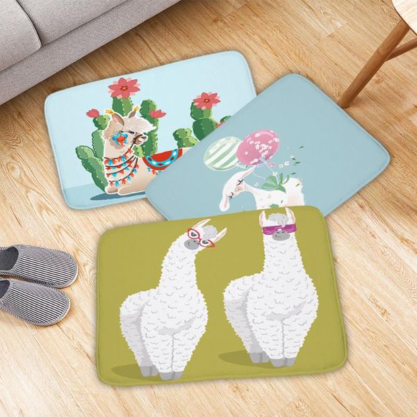 

cushion/decorative pillow cartoon llama kitchen rugs cute alpaca carpet in the hallway carpets for bedroom rug doormat animal camel wycierac