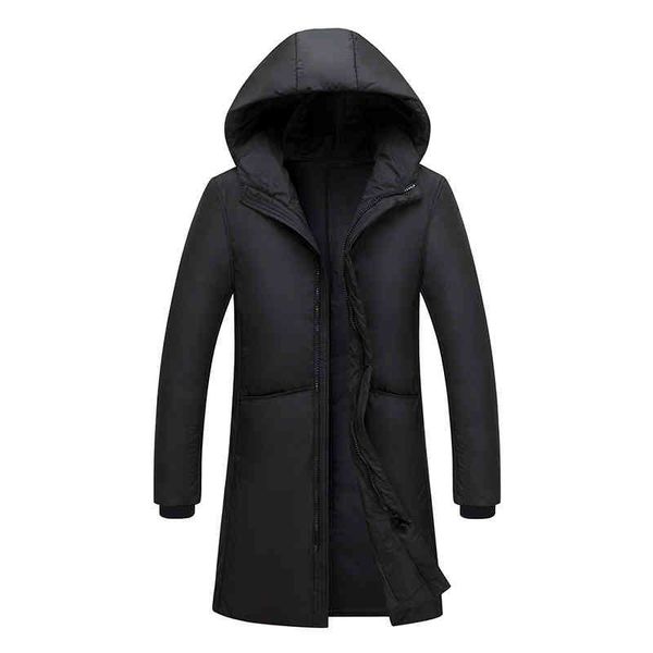 

2021 new long warm winter et waterproof brand clothing male cotton autumn coat quality black down parkas men, Black;white