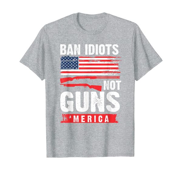 

2nd amendment t-shirt ban idiots not guns bear arms, White;black