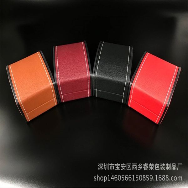 

2mv high grade pu packaging boxes leather arc flap watch watch jewelry boxes jewelry, Black;white