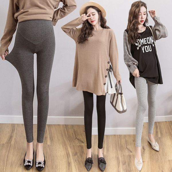 

pregnant woman adjustable big size leggings new maternity bottoms pants pregnancy thin soft pant high waist clothing 20220303 h1, White