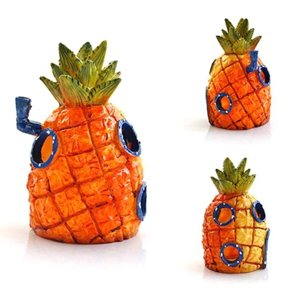 

decorations aquarium decoration pineapple house crab restaurant squidward hideout safe for freshwater and saltwater fish tanks