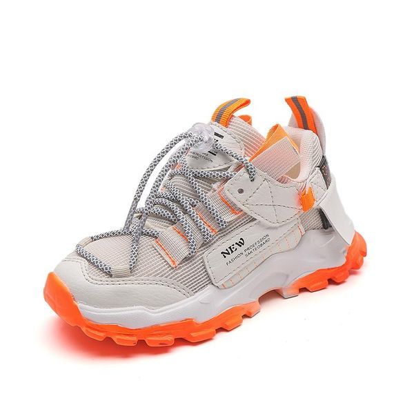 

children's sports shoes 2021 fashion stitching boys and girls running white princess size 28-39 athletic & outdoor, Black