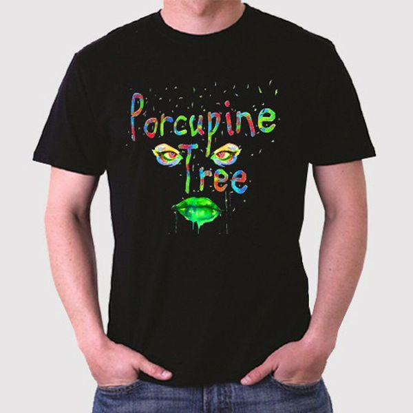 

porcupine tree logo men's black t-shirt size s to 3xl, White;black