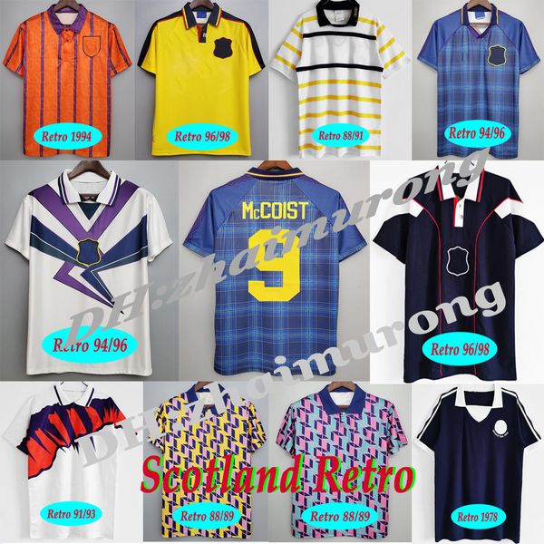 

scotland 1998 world cup final away retro 1978 88 91 95 96 soccer jerseys vintage old classic football shirt, Black;yellow
