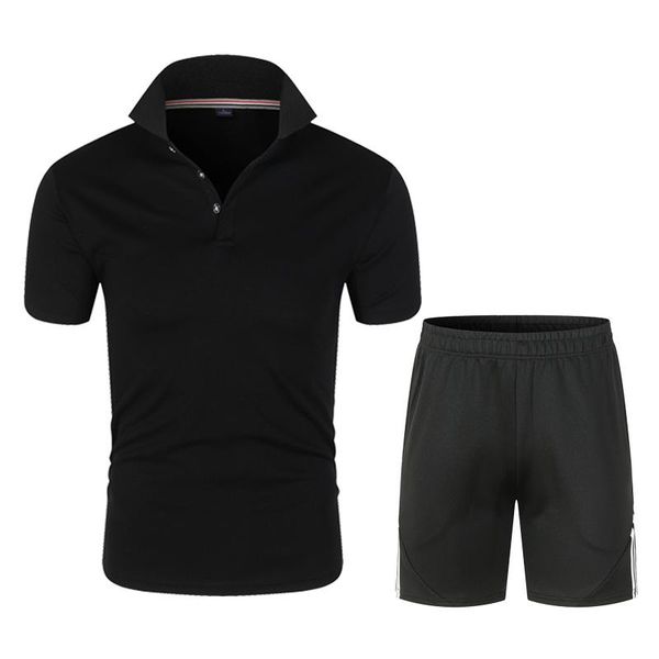 

men's spring and summer brand shirt sports quick drying t-shirt + breathable shorts fashion leisure suit tracksuits, Gray