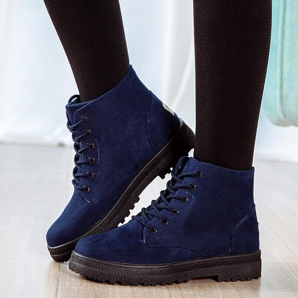 

boots spring autumn suede female women platform shoes fashion ankle rubber lace up 2021, Black