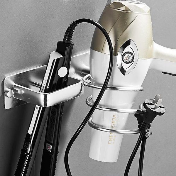 

bathroom storage & organization aluminum hair dryer rack organizer wall mount shelf hairdryer holder accessories