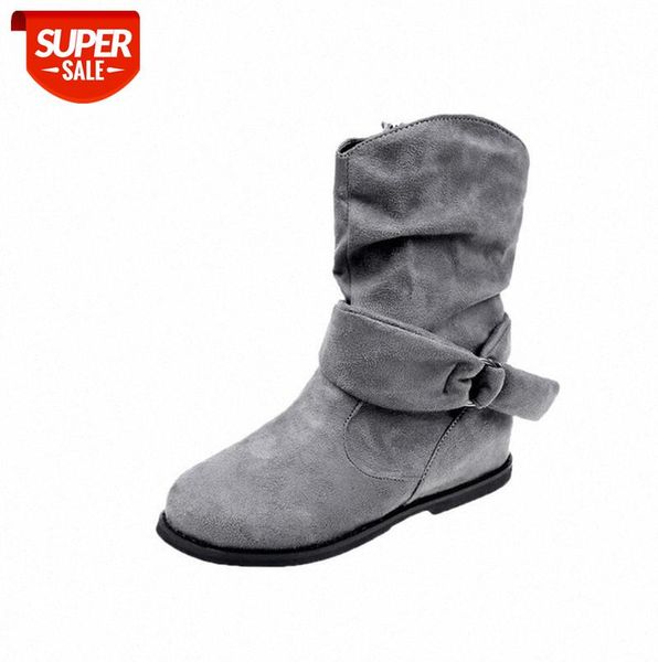 

european and american short flat-heeled knight boots zipper women's plus size 40-43 suede #wl6h, Black