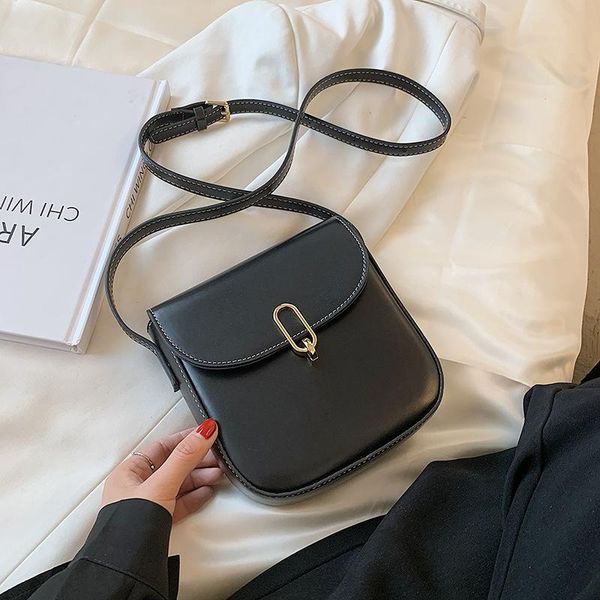 

evening bags solid color pu leather shoulder for women 2021 trend saddle small summerfemale crossbody bag quality handbags