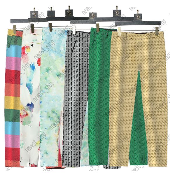 

western clothing designer mens pants trousers blazers mix style autumn luxury slim fit casual grid geometry patchwork print male fashion dre, Black