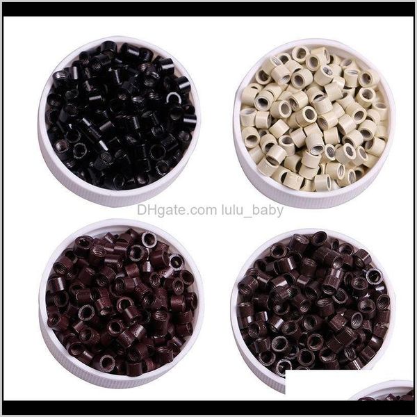

zf nano ringslinksbeads hair beads sile rings links for extensions extended 40mm27mm30mm 1jar1000pcs vybgv microbeads ahznc, Black