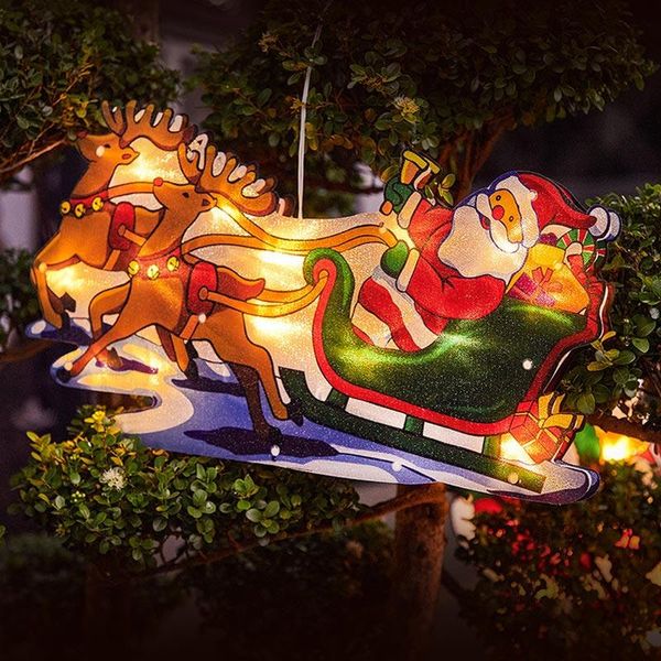 

party decoration outdoor decorative snowman atmosphere navidad decor festive light santa led suction cup window hanging lights christmas tre