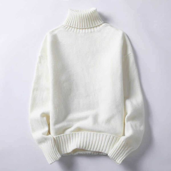 Wende-Rollkragen-Pullover Männer Verdicken Koreanische Jugend Pure White Selbstanbau Base Hemd Plus Samt Topl 210526