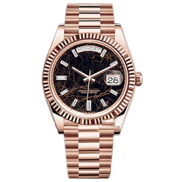 

automatic mechanical watches day date 3255 men watch 40mm sapphire glass stainless steel strap m228238 white gold rose green sports new 1top