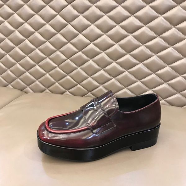 

men's brand shoes r comfortable retro luxury high-end wedding party classic men's shoelace shoe box, Red;white
