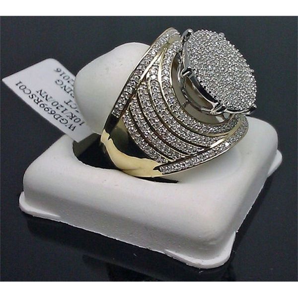 

weixu jewelry men's gold-plated ring of diamonds, super dominee, Silver