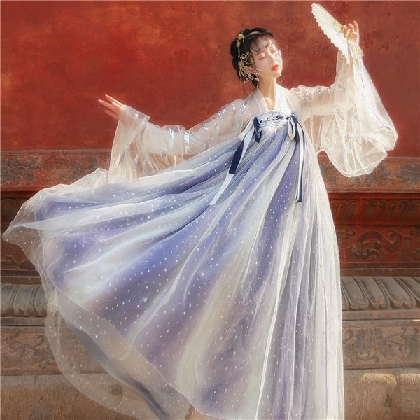 

chinese hanfu plus size women's fashions princess in carnival dress school girl's costume fairy-suits winter rw4k, Red