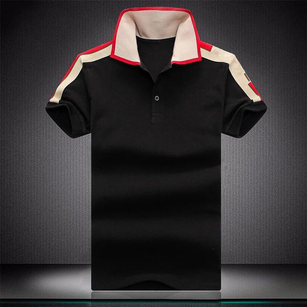 

2023 designer stripe polo shirt t shirts snake polos bee floral embroidery mens street casual classic fashion horse polol t-shirt, White;black