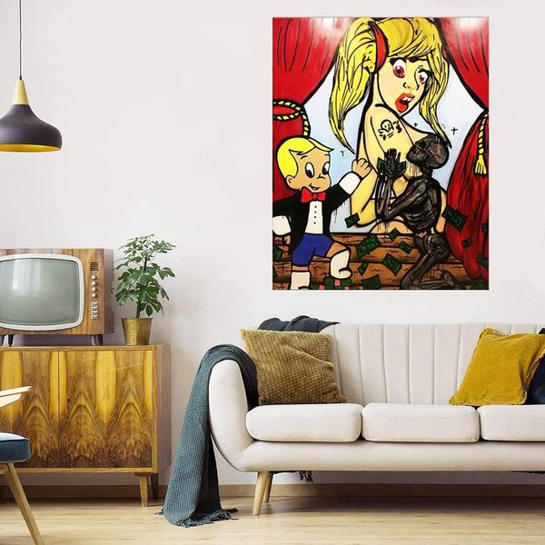 

alec monopoly girl large oil painting on canvas home decor handcrafts /hd print wall art pictures customization is acceptable 21062309