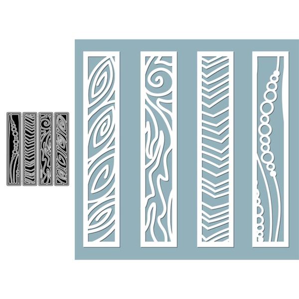 

painting supplies striped single-sided frame metal craft dies cutting for diy scrapbooking paper handmade mold 2021 embossing