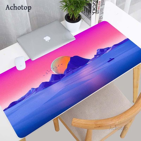 

mouse pads & wrist rests mountains minimalist pink pad large gamer big mat pc computer mousepad carpet mause keyboard desk
