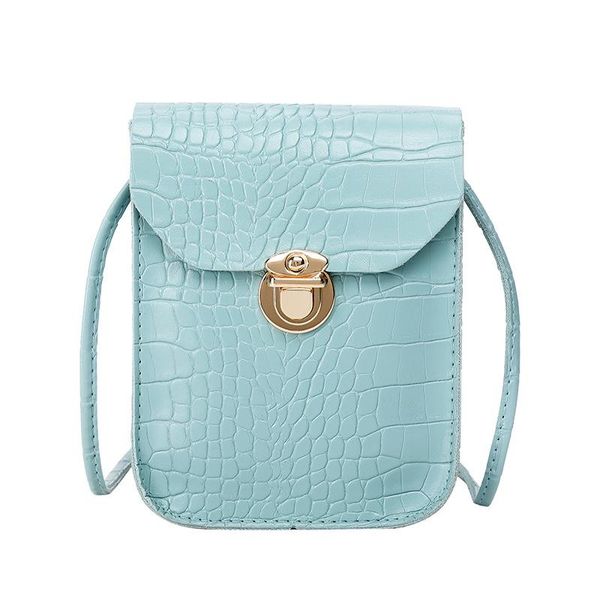 

duffel bags mini mobile phone bag female 2021 summer fresh and fashionable wild single shoulder crocodile pattern small coin pur