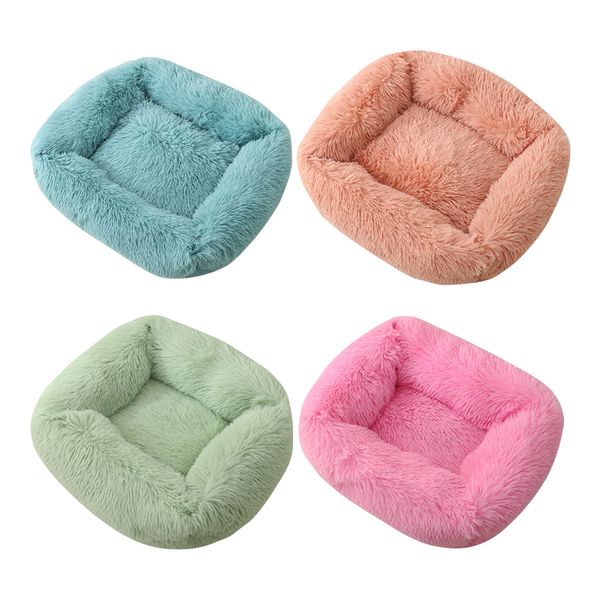 

square cat bed house kennel pet warm house soft plush cat dogs bed puppy cushion pet nest small animals sleeping mat sofa