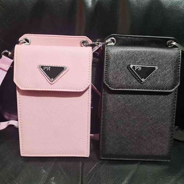 

2021 new cross pattern p family single shoulder messenger bag men's and women's mobile phone change fashion bag