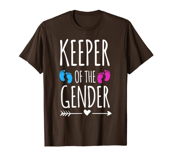 

keeper of the gender gender reveal funny party gift t-shirt, White;black